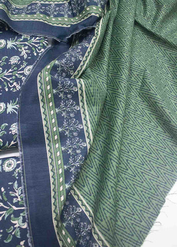 Bin Saeed Fabric - WKU-028-3 Piece Khaddar Printed UnStitched Suit