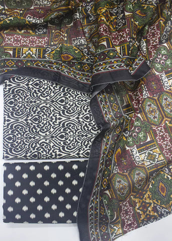 WKU-0280- 3 Piece Khaddar Printed UnStitched Suit