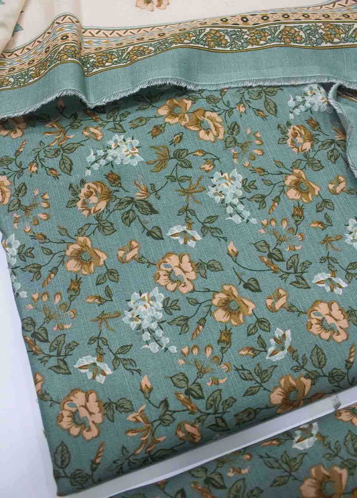 Bin Saeed Fabric - WKU-034-3 Piece Khaddar Printed UnStitched Suit