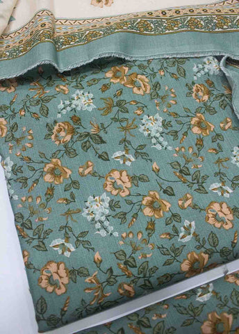 Bin Saeed Fabric - WKU-034-3 Piece Khaddar Printed UnStitched Suit