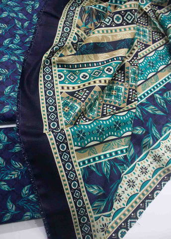 Bin Saeed Fabric - WKU-036-3 Piece Khaddar Printed UnStitched Suit