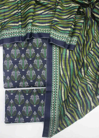 Bin Saeed Fabric - WKU-039-3 Piece Khaddar Printed UnStitched Suit