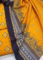 WKU-042-3 Piece Khaddar Printed UnStitched Suit