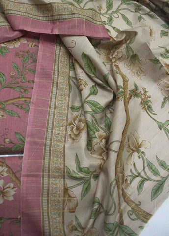 Bin Saeed Fabric - WKU-043-3 Piece Khaddar Printed UnStitched Suit