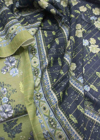 Bin Saeed Fabric - WKU-046-3 Piece Khaddar Printed UnStitched Suit