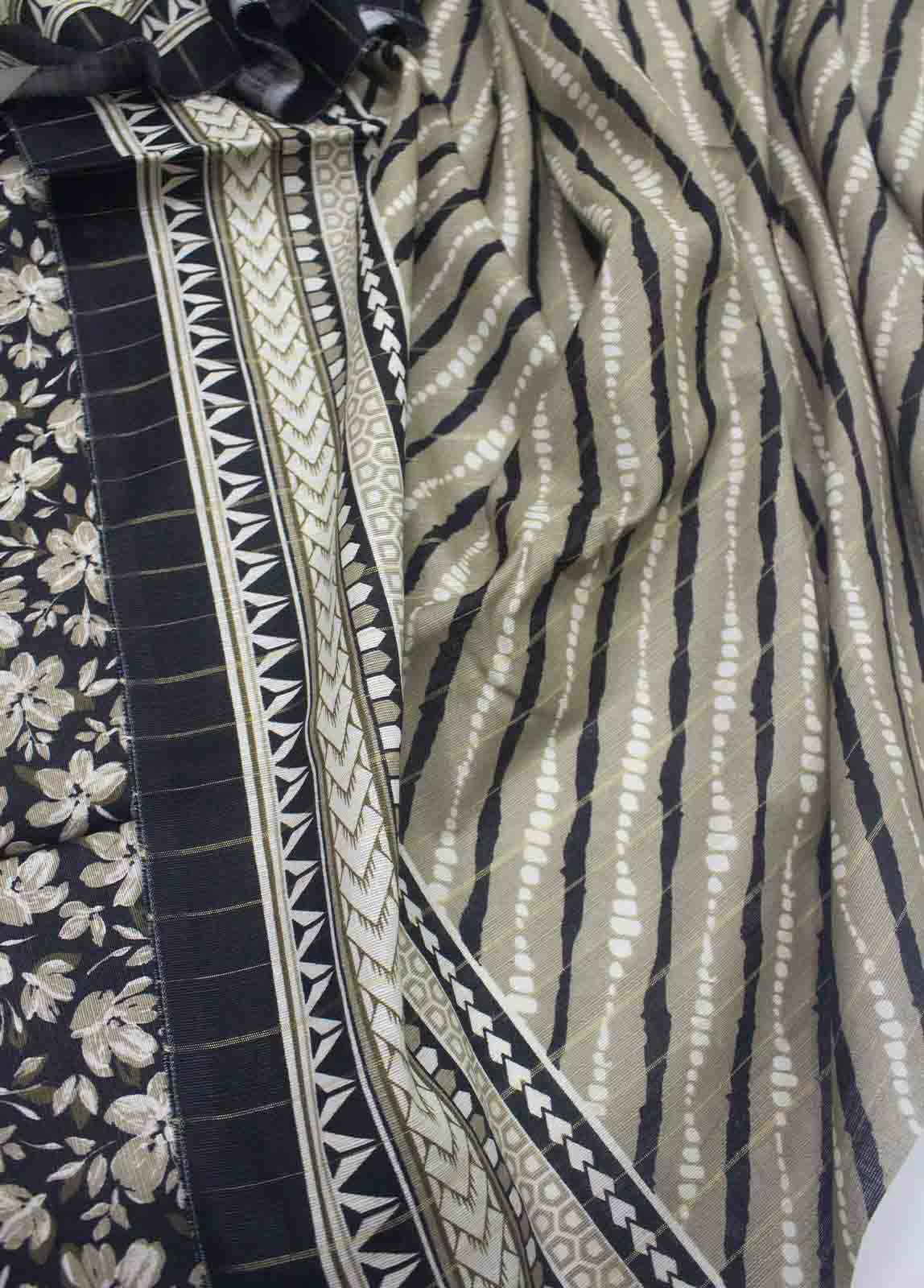 Bin Saeed Fabric - WKU-049-3 Piece Khaddar Printed UnStitched Suit