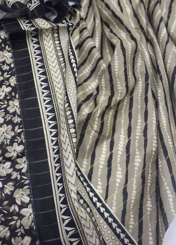 Bin Saeed Fabric - WKU-049-3 Piece Khaddar Printed UnStitched Suit