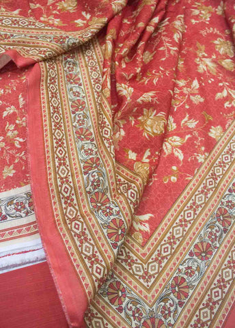 Bin Saeed Fabric - WKU-090-3 Piece Khaddar Printed UnStitched Suit