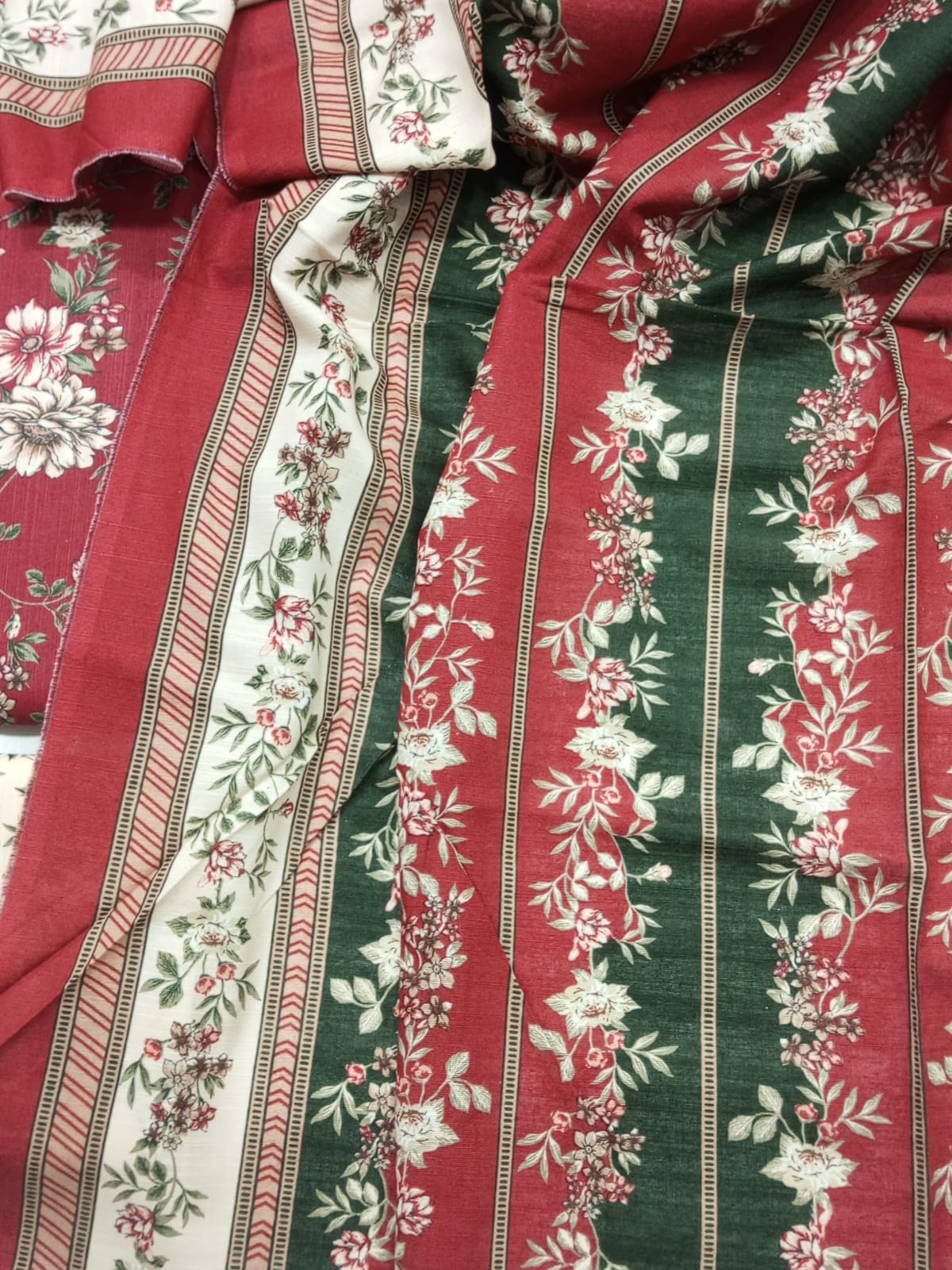 Bin Saeed Fabric - WKU-178- 3 Piece Khaddar Printed UnStitched Suit