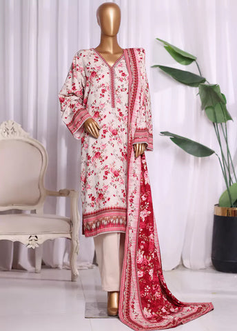 WKZC-2589- 3 Piece Khaddar Printed Stitched Suit