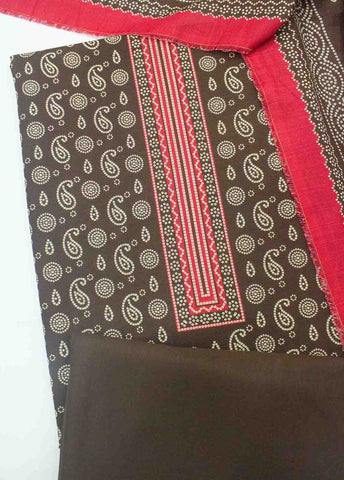Bin Saeed Fabric - WK_R_003-3 Piece Khaddar Printed Unstitched Suit