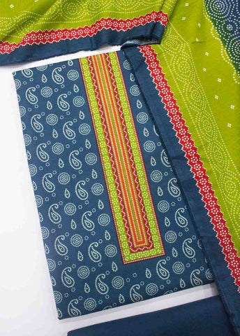 Bin Saeed Fabric - WK_R_006-3 Piece Khaddar Printed Unstitched Suit