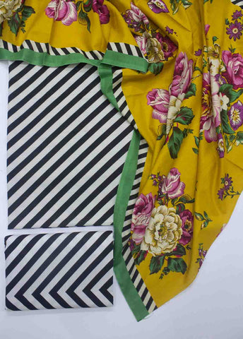 WK_R_007-3 Piece Khaddar Printed Unstitched Suit