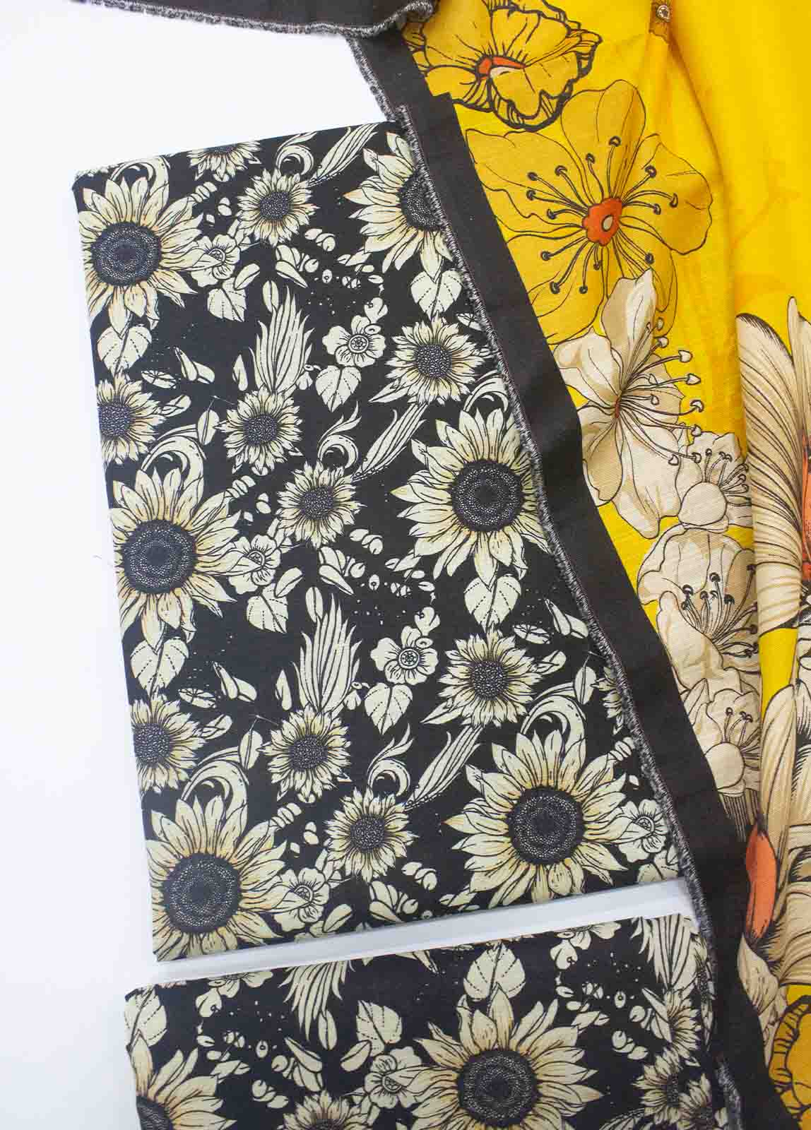 Bin Saeed Fabric - WK_R_009-3 Piece Khaddar Printed Unstitched Suit