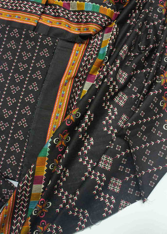 Bin Saeed Fabric - WK_R_010-3 Piece Khaddar Printed Unstitched Suit