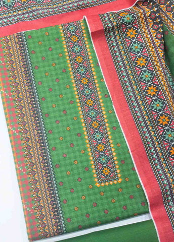 Bin Saeed Fabric - WK_R_054-3 Piece Khaddar Printed Unstitched Suit