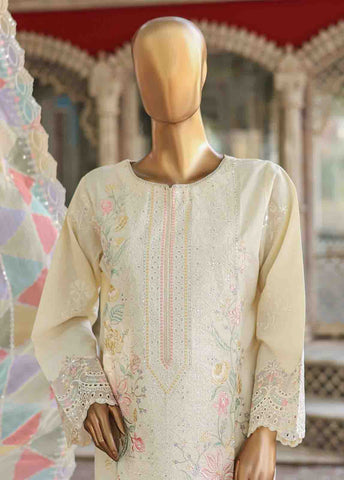 Bin Saeed Fabric - WTF-001 B- 3 Piece Embroidered Stitched Suit