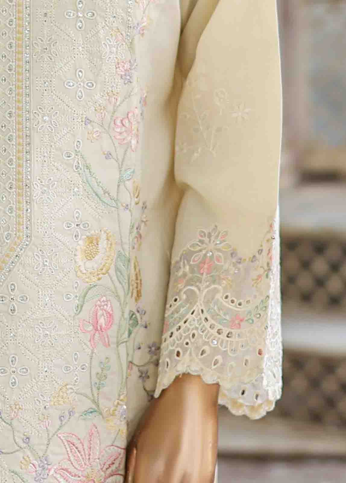 Bin Saeed Fabric - WTF-001 B- 3 Piece Embroidered Stitched Suit