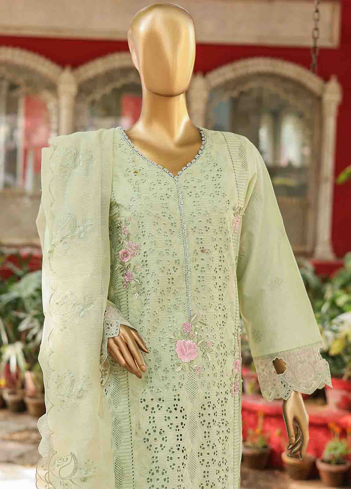 WTF-003 A- 3 Piece Embroidered Stitched Suit