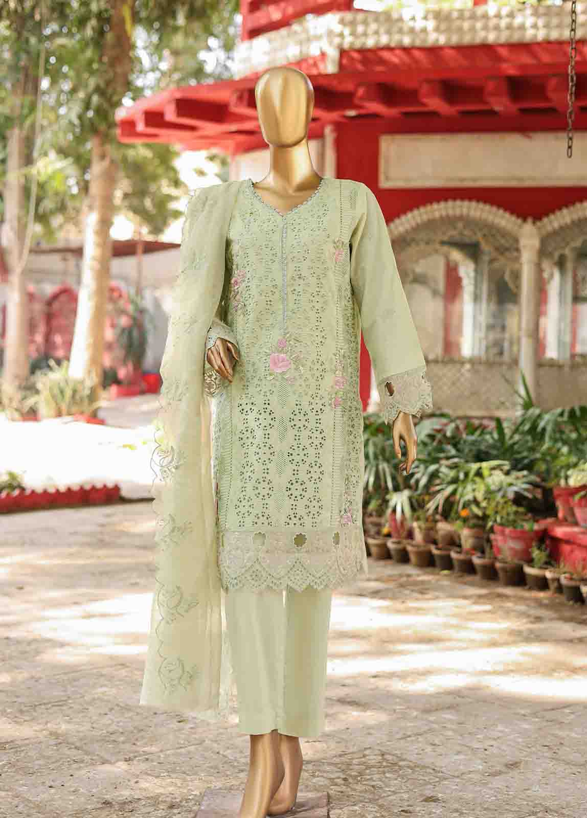 Bin Saeed Fabric - WTF-003 A- R71 3 Piece Embroidered Stitched Suit