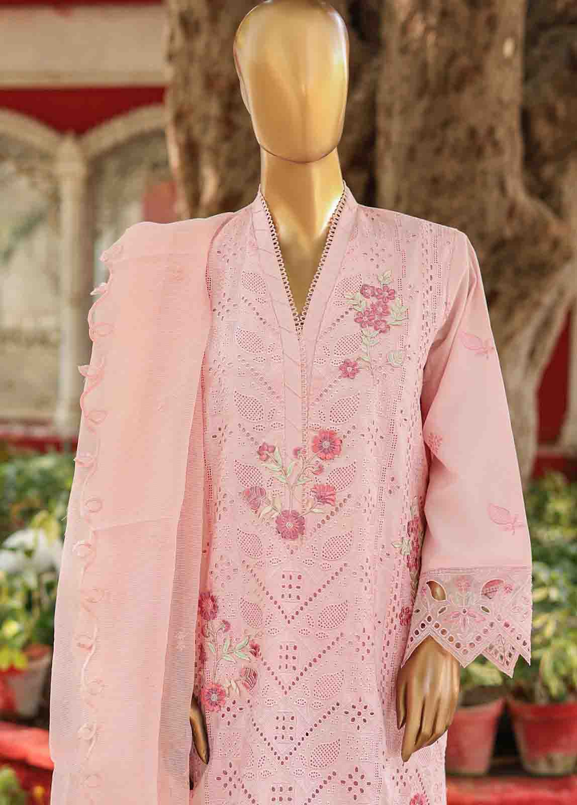 Bin Saeed Fabric - WTF-004 C- 3 Piece Embroidered Stitched Suit