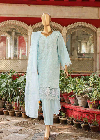 Bin Saeed Fabric - WTF-007 A- 3 Piece Embroidered Stitched Suit