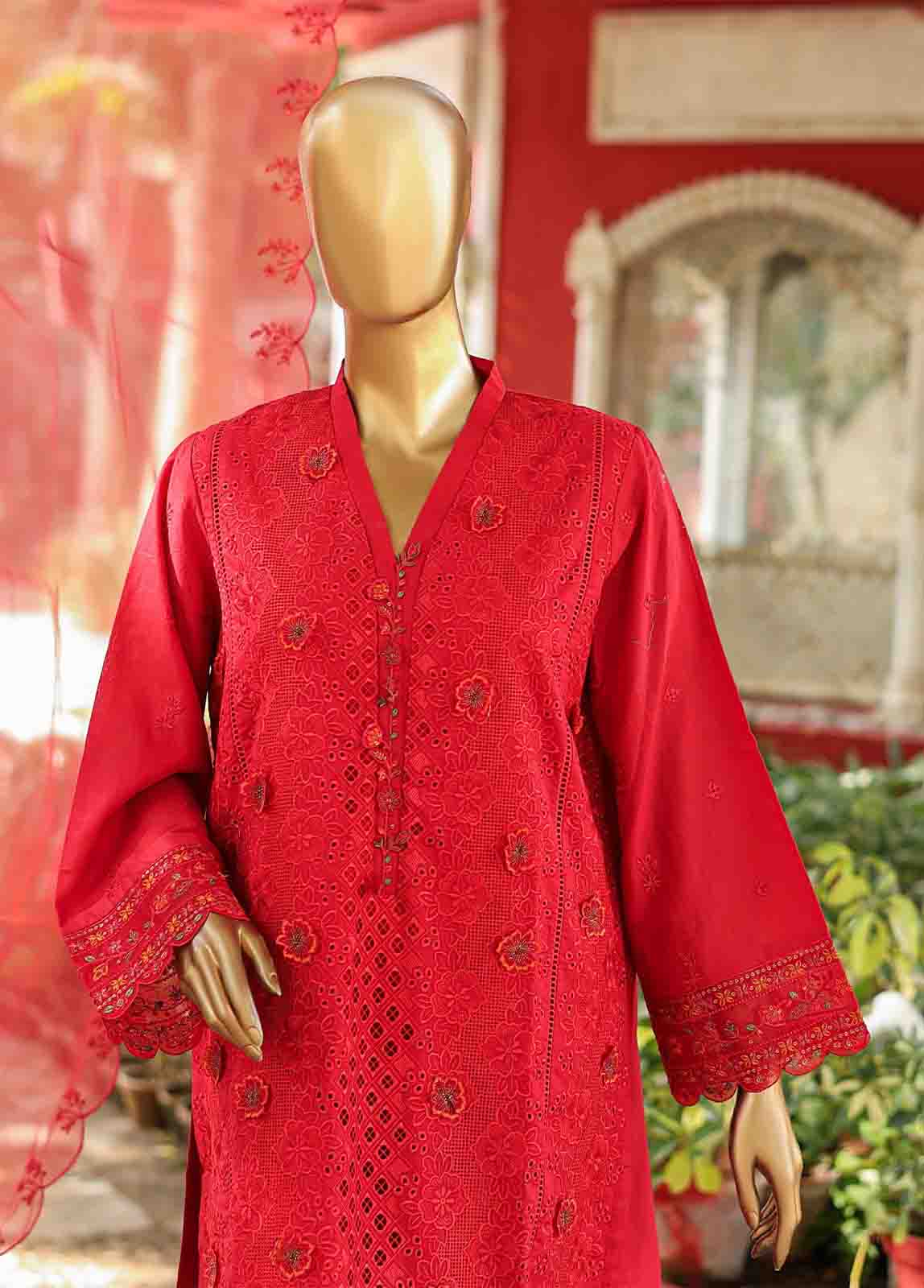 Bin Saeed Fabric - WTF-009 A- 3 Piece Embroidered Stitched Suit