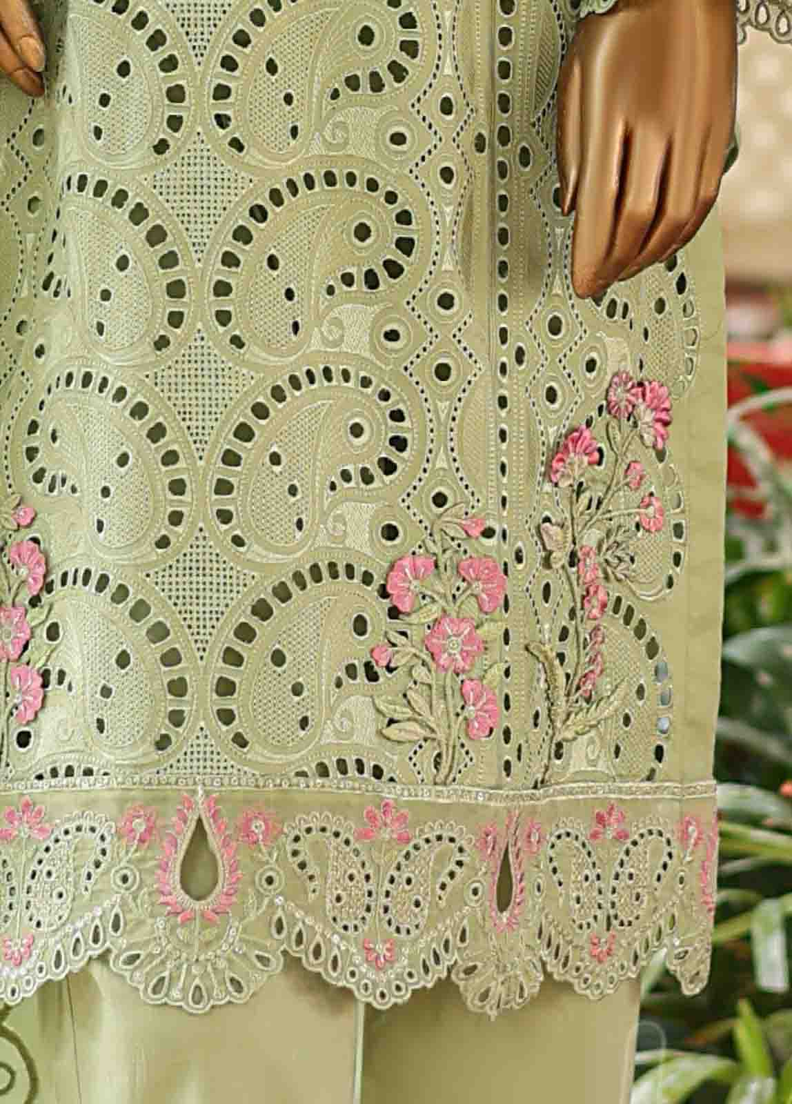 Bin Saeed Fabric - WTF-011 C- 3 Piece Embroidered Stitched Suit