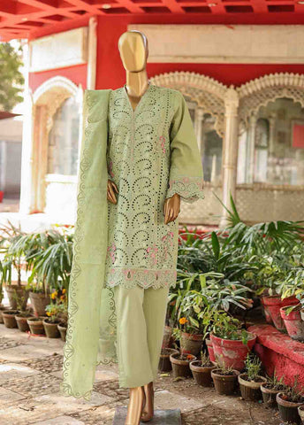 Bin Saeed Fabric - WTF-011 C- 3 Piece Embroidered Stitched Suit