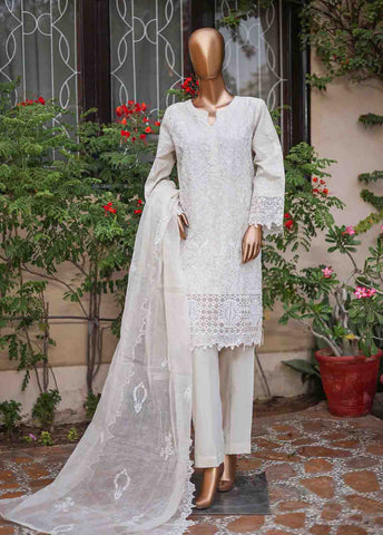 Bin Saeed Fabric - WTF-012 B- 3 Piece Embroidered Stitched Suit