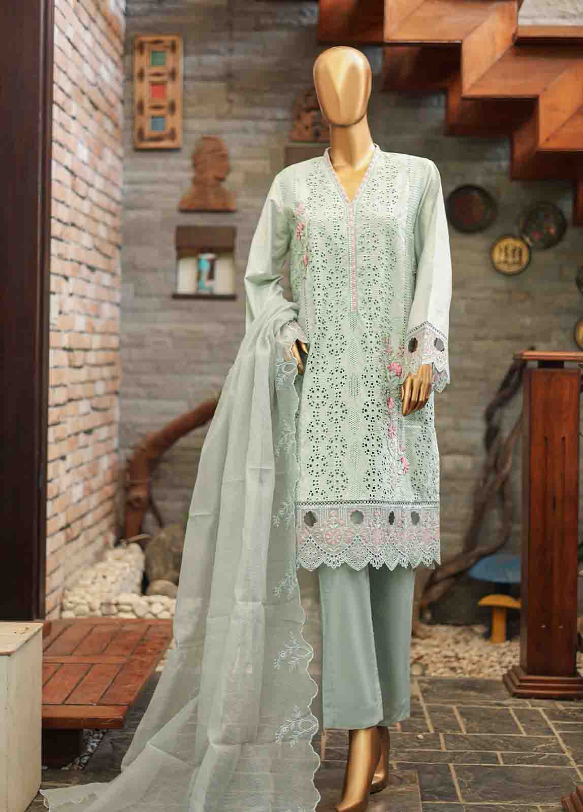 Bin Saeed Fabric - WTF-013 A- R71  3 Piece Embroidered Stitched Suit