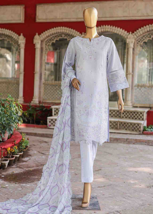 WTF-014 B- 3 Piece Embroidered Stitched Suit