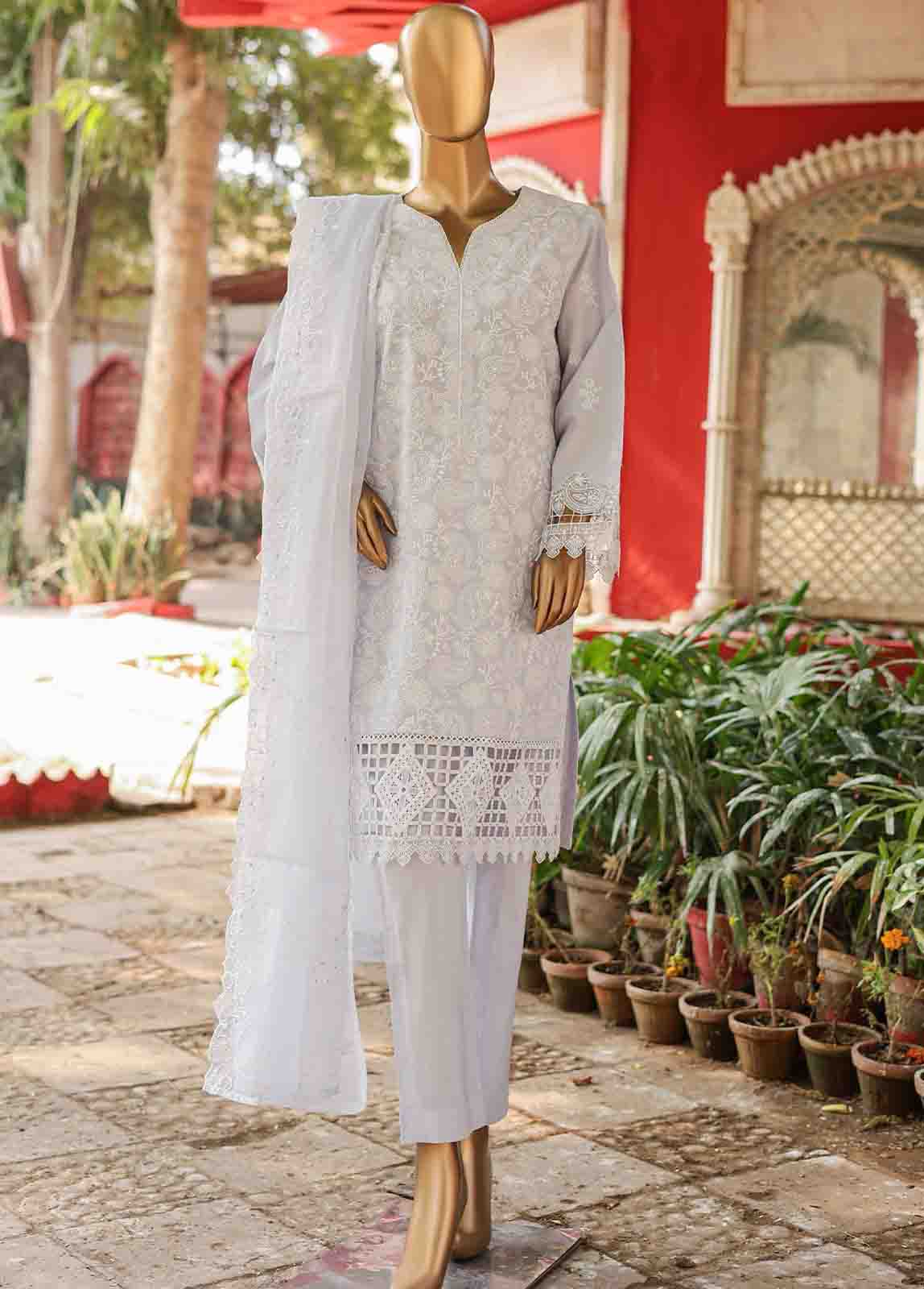 Bin Saeed Fabric - WTF-014 A- 3 Piece Embroidered Stitched Suit