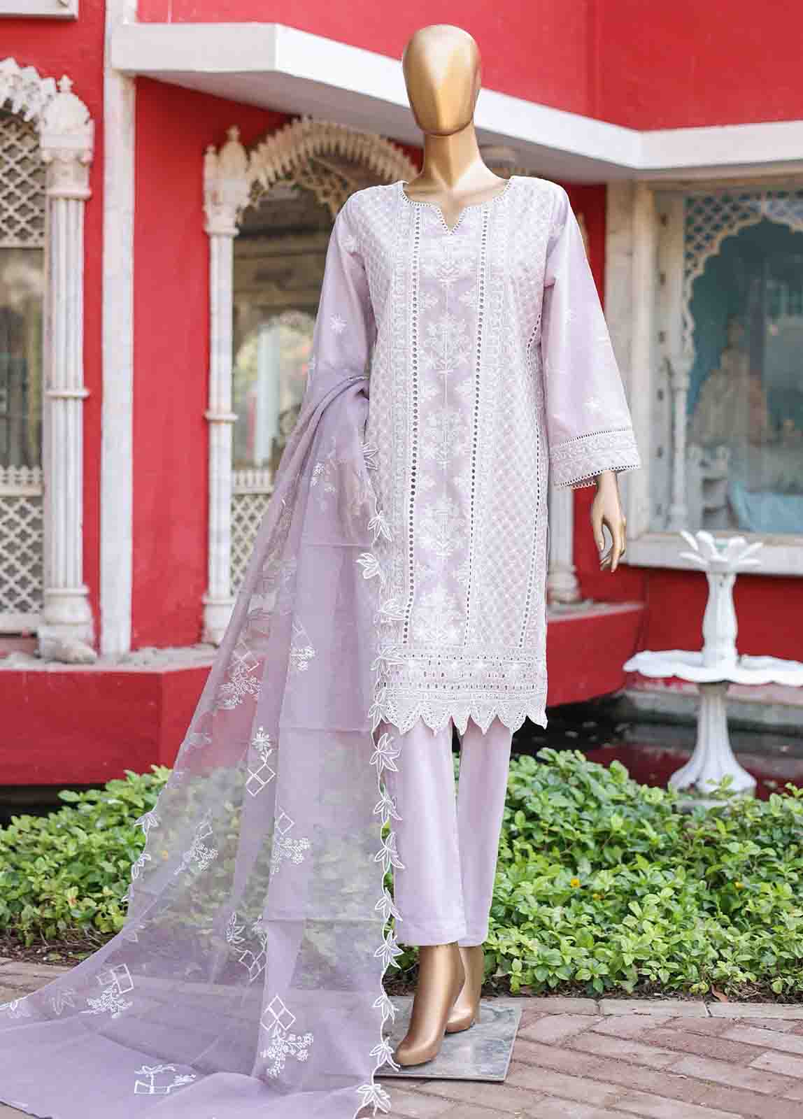 Bin Saeed Fabric - WTF-017 A- 3 Piece Embroidered Stitched Suit