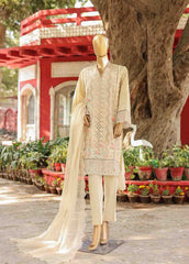 WTF-019 A- 3 Piece Embroidered Stitched Suit
