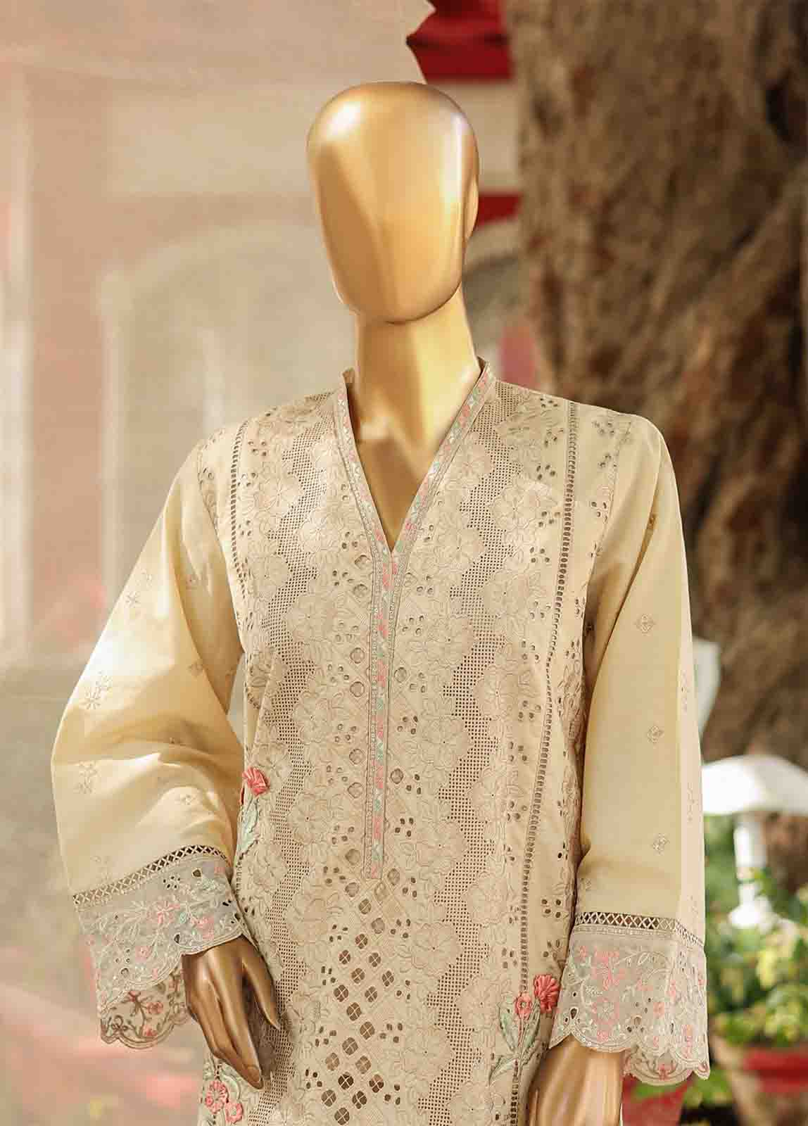 Bin Saeed Fabric - WTF-019 A- 3 Piece Embroidered Stitched Suit