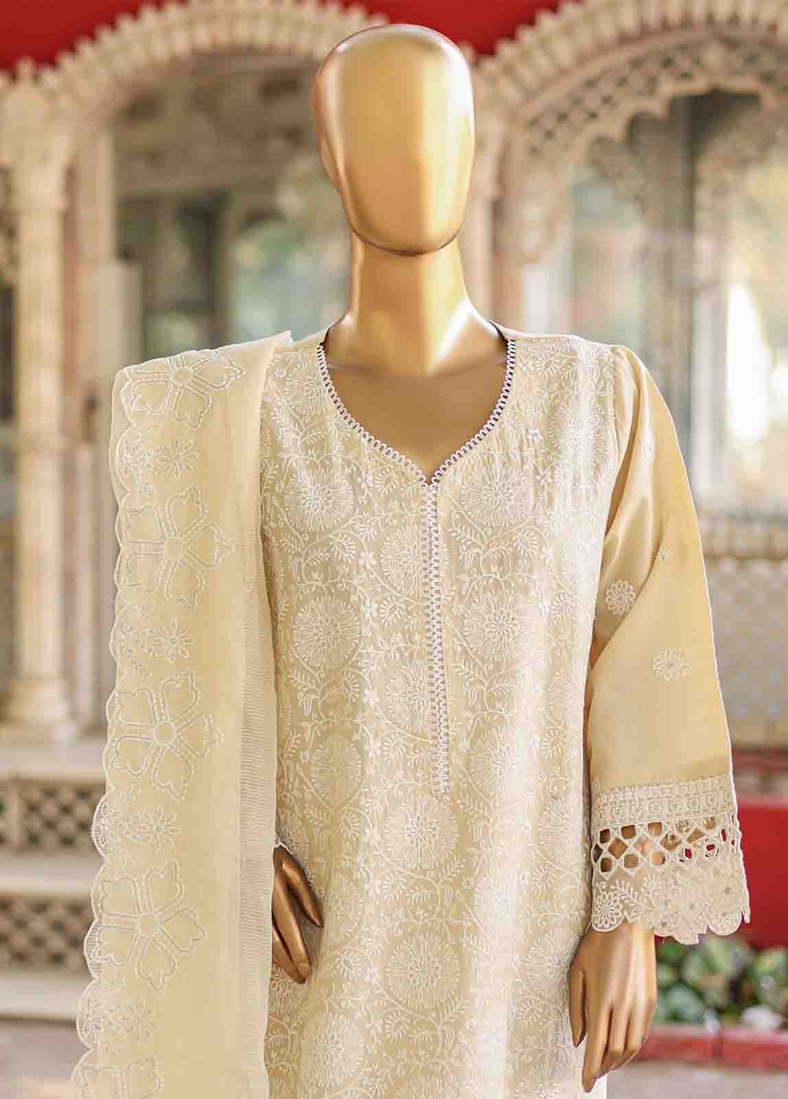 Bin Saeed Fabric - WTF-019 B- 3 Piece Embroidered Stitched Suit