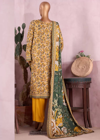 ZC-2572- 3 Piece Printed Viscose Cotton Stitched Suit
