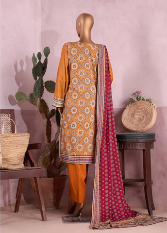 ZC-2581- 3 Piece Printed Viscose Cotton Stitched Suit