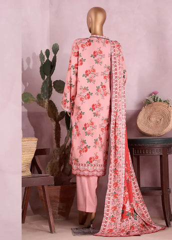 ZC-2584- 3 Piece Printed Viscose Cotton Stitched Suit