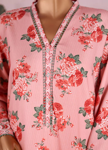 ZC-2584- 3 Piece Printed Viscose Cotton Stitched Suit