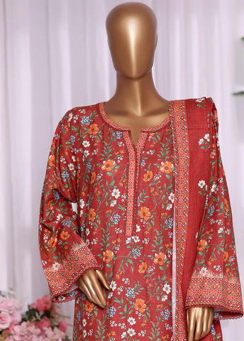 ZCWK-25103- 3 Piece Khaddar Printed Stitched Suit