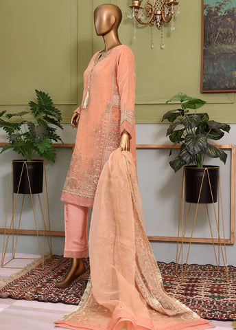 Bin Saeed Fabric - ZEF-0039 D -  3 Piece Organza Formal