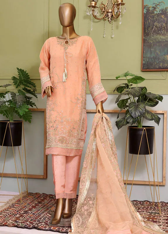 Bin Saeed Fabric - ZEF-0039 D -  3 Piece Organza Formal