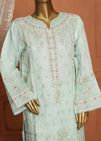 Bin Saeed Fabric - ZEF-2006-B - 3 Piece Embroidered Organza