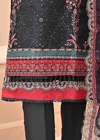 Bin Saeed Fabric - ZEF-2012-A- 3 Piece Embroidered Organza