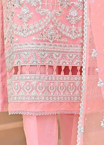 Bin Saeed Fabric - ZEF-2015- 3 Piece Embroidered Organza