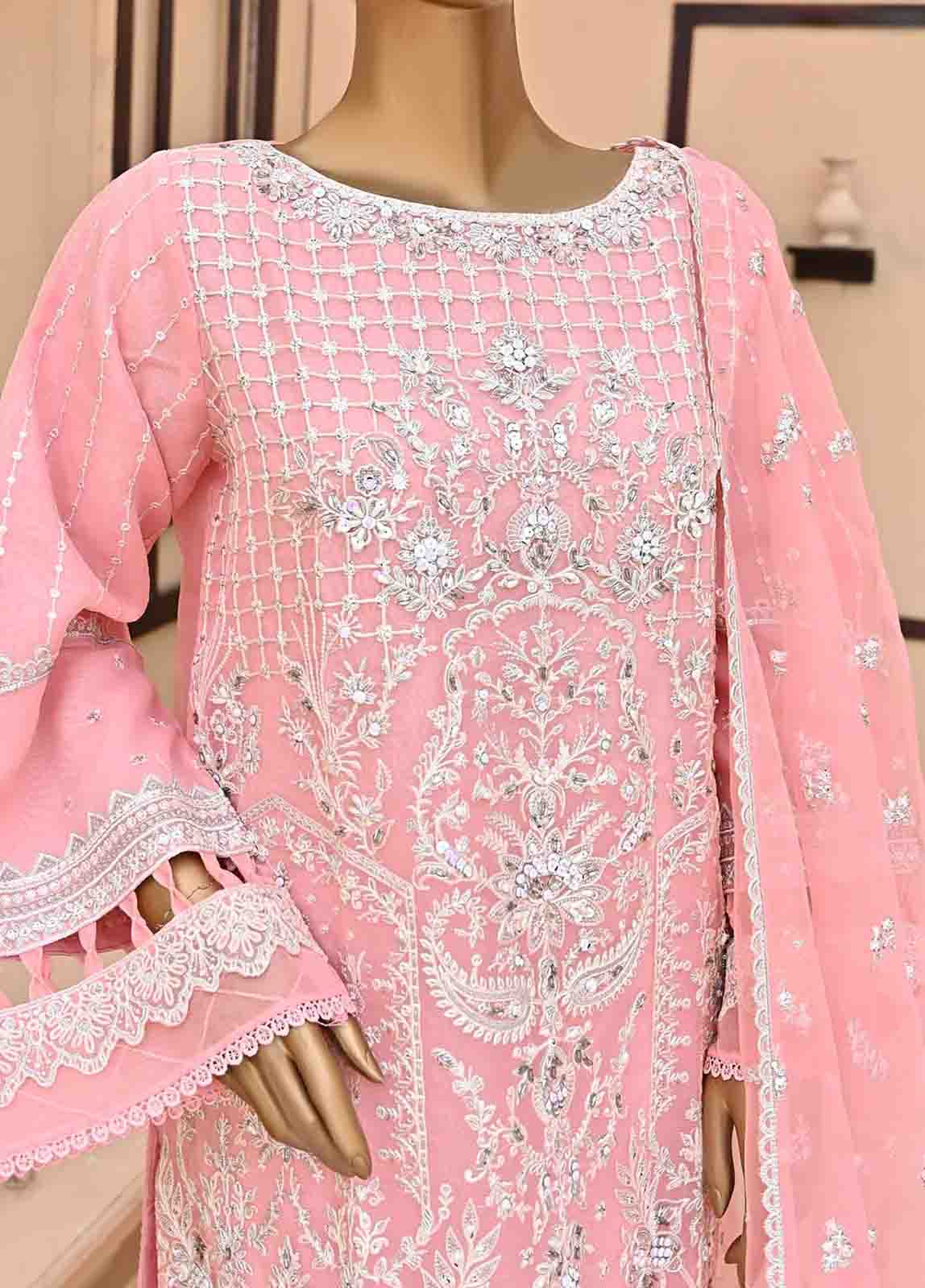 Bin Saeed Fabric - ZEF-2015- 3 Piece Embroidered Organza