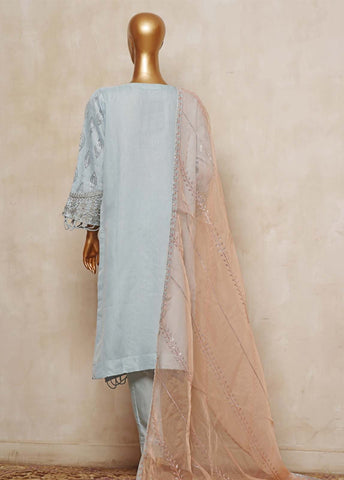 Bin Saeed Fabric - ZEF-2036- 3 Piece Embroidered Organza