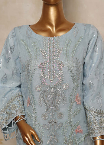 Bin Saeed Fabric - ZEF-2036- 3 Piece Embroidered Organza